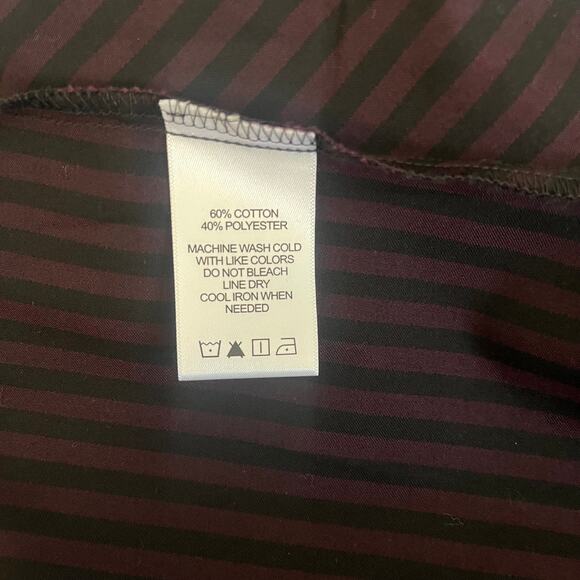Foxcroft Purple Stripe Button Up Shirt Size 20W Shaped Wrinkle Free - Picture 8 of 8